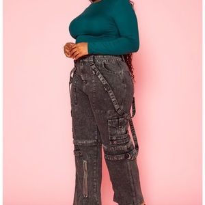 High waist cargo pants